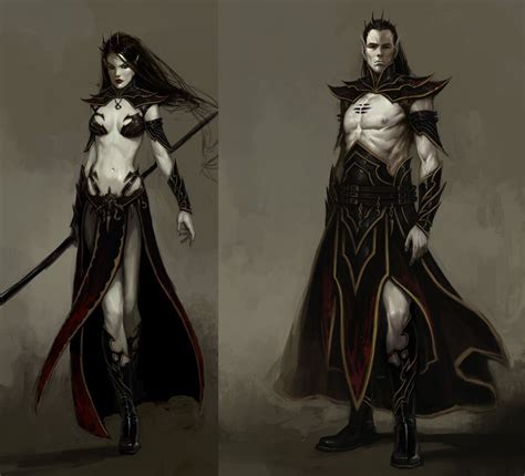 Original Dark Elf Sorcerer And Sorceress Dark Elf Warhammer Dark Elves Warhammer Fantasy