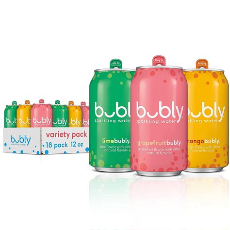 Buy Bubly Sparkling Water Tropical Thrill Variety Pack 12 Fl Oz Cans