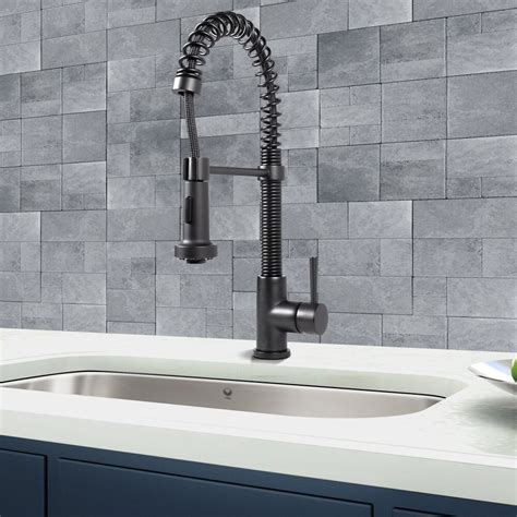 Black kitchen faucet are the new trend since they look more stylish than the other type. Vigo Edison Single Handle Pull-Down Spray Kitchen Faucet ...