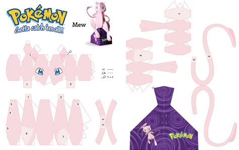 29 Images Of Easy Pokemon Papercraft Mewtwo Template с изображениями