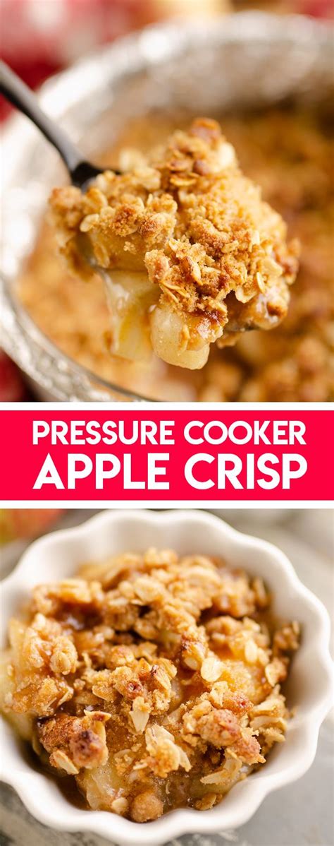Sprinkle 1/2 tsp of cinnamon on top of apples. Crispy Pressure Cooker Apple Crisp is a delicious 30 ...