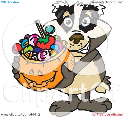 Royalty Free Rf Clipart Illustration Of A Trick Or Treating Badger