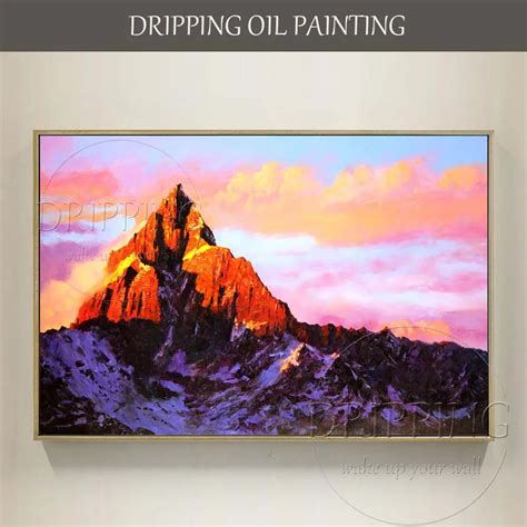 Excellent Artist Pure Hand Painted High Quality Abstract Mountain