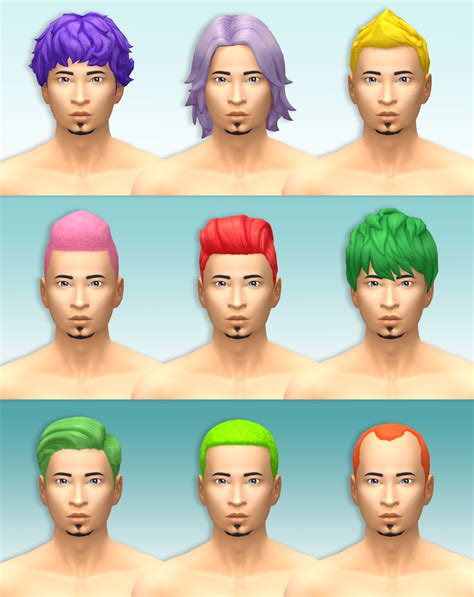 My Sims 4 Blog Hair For Males In 22 Recolors By Lottidiezweite