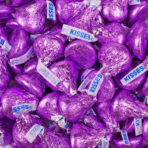 090 Lbs Purple Candy Hersheys Kisses Approximately 90 Pcs Milk