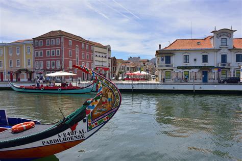 Traditional Boats In Vouga River Aveiro Portugal Editorial