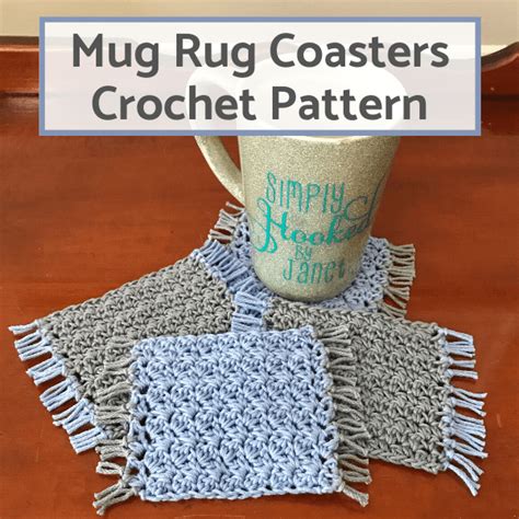 Easy Mug Rug Coasters Free Crochet Pattern Simply Hooked By Janet
