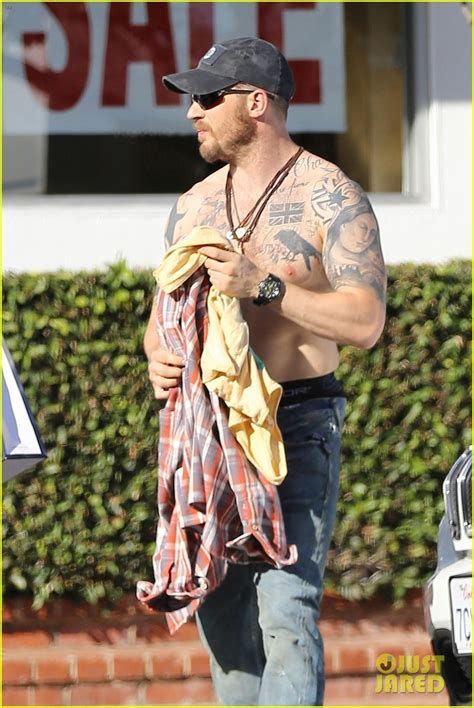 Photo Tom Hardy Shows Off Shirtless Body On Shopping Trip Photo Just Jared