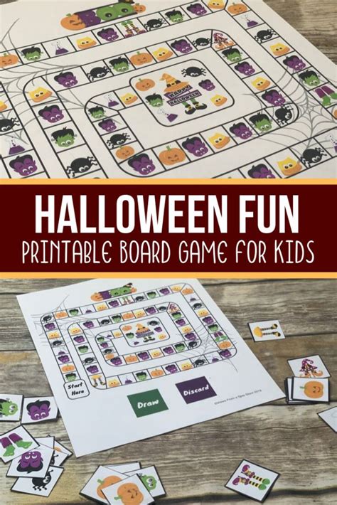 Free Printable Halloween Board Game Halloween Board Game Card Games