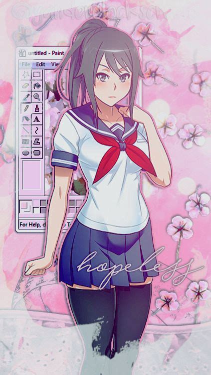 Ayano Aishi Lockscreen By Yanderelockscreens Original Art By Kjech