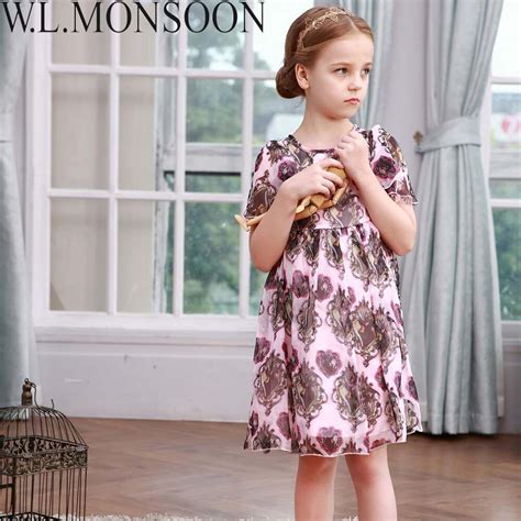 Wlmonsoon Baby Girls Summer Dress 2018 Brand Children Dress Princess