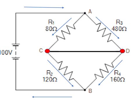 Wheatstone Bridge And Conditions For Current To Flow Between 2 Points