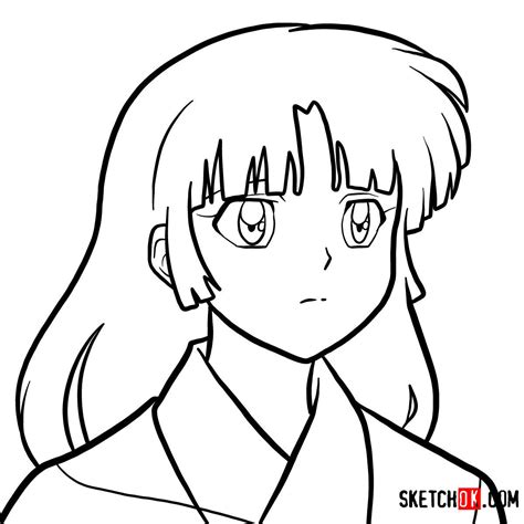 How To Draw Kagome Higurashi Inuyasha Sketchok Easy Drawing Guides