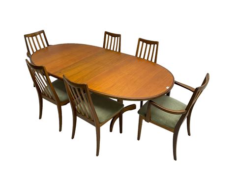 G Plan Fresco Mid 20th Century Oval Teak Extending Dining Table