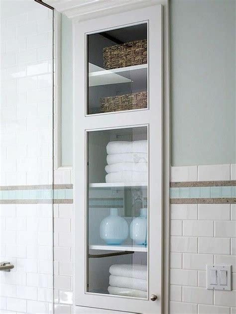 Search for recessed wall cabinet with us recessed storage in a bathroom: you can fit it between the ...