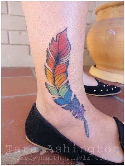 Rainbow Feather Feather Tattoos Cool Tattoos Feather Art