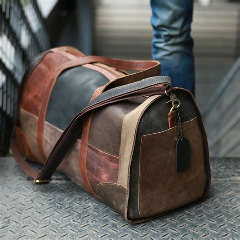 Cool Leather Mens Weekender Bags Travel Bag Duffle Bags Overnight Bag