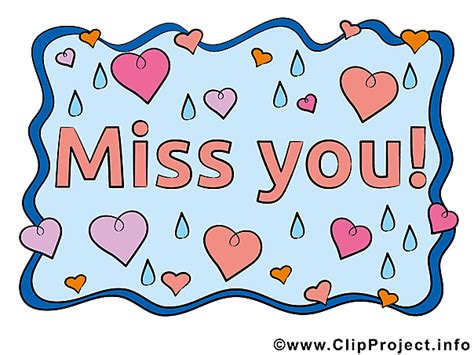 Miss You Karte Clipart