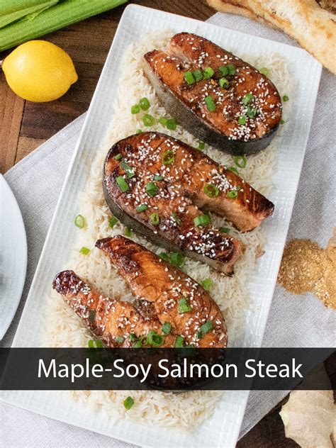 A grilled salmon recipe that's sure to please. Maple-Soy Salmon Steak - Grill Hunters