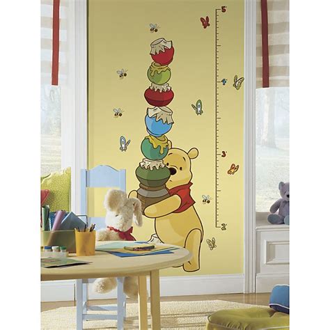 Find great deals on ebay for stickers square wall decoration. RoomMates Winnie the Pooh Peel & Stick Growth Chart | Bed ...
