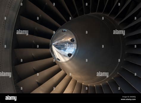 Jet Engine Turbine Blade Airplane Stock Photo Alamy