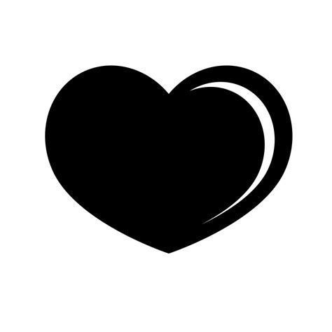Free Black Love Heart Silhouette Eps Illustrator  Psd Png Svg