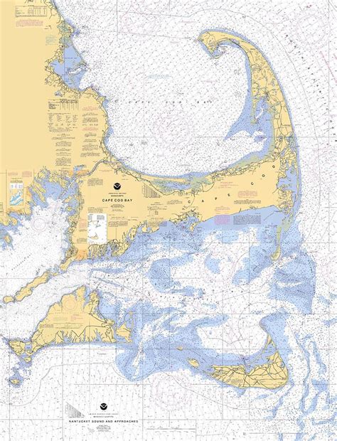 Cape Cod Martha S Vineyard And Nantucket Nautical Chart Digital Art By