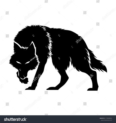 Wolf Silhouette Vector Stock Vector Royalty Free 1279898992