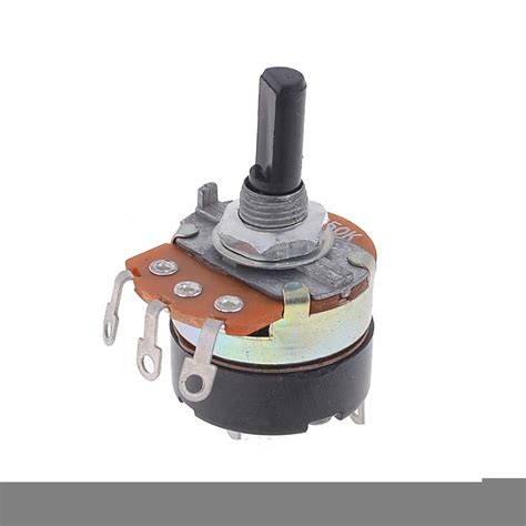 Aexit B50k 50k Variable Resistors Ohm Carbon Film Rotary Potentiometer