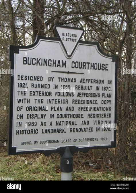 Buckingham Courthouse Designed By Thomas Jefferson In 1821 Burned In
