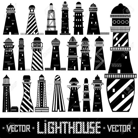 Lighthouse Silhouette Stock Illustrations Cliparts And Royalty Free