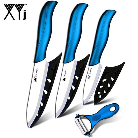 Ceramic Knife 3 Paring 4 Utility 5 Slicing Knife With One Blue