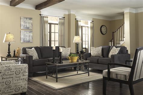 This living room shows types of furniture that you can put for the overall glam look. Black Furniture Living Room Ideas - HomesFeed