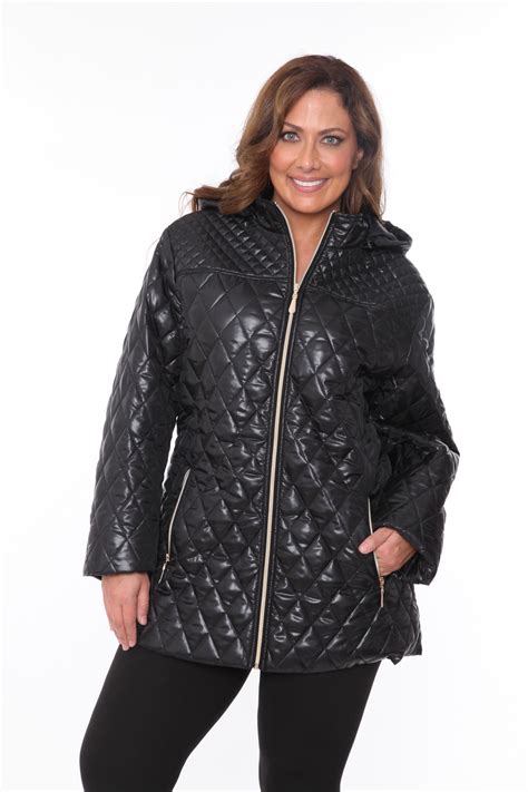 White Mark White Mark Plus Size Casual Puffer Winter Coat Jacket With
