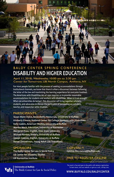 Disability And Higher Education Baldy Center University At Buffalo