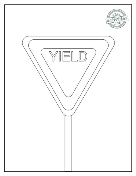 Stop Sign Outline Coloring Pages