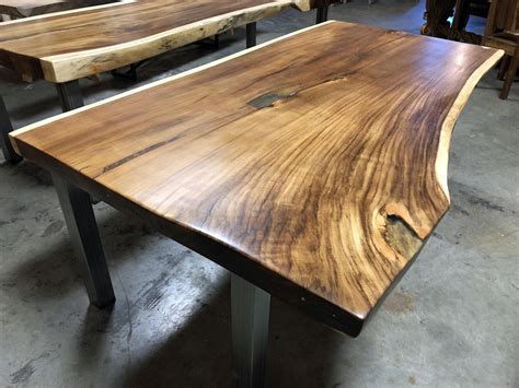 Natural Live Edge Wood Slab Table Top J90118a Impact