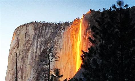 Horsetail Falls In Yosemite National Parks Firefall Phenomenon