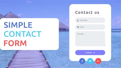 How To Create Contact Us Form Design Using Html And Css