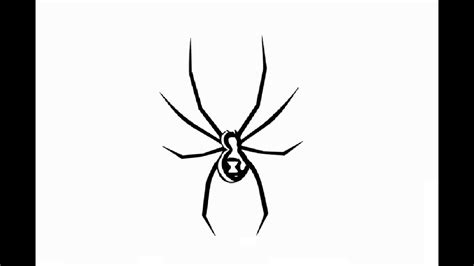 Black Widow Spider Drawing Realistic Free Black Widow Spider Art