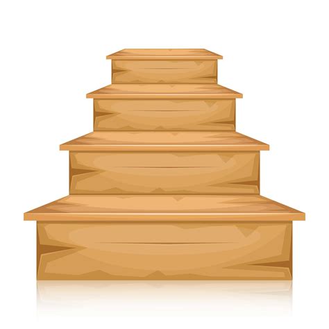 Wooden Stairs Vector Design Illustration Isolated On White Background