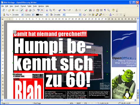 Es ist ein weiterer schlag für die demokratiebewegung: OpenOffice-Vorlage: BILD-Layout - Download - CHIP