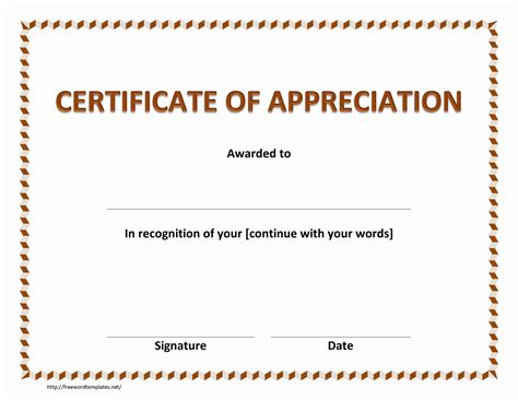 It passes through the organization to an employee. Certificate of Appreciation
