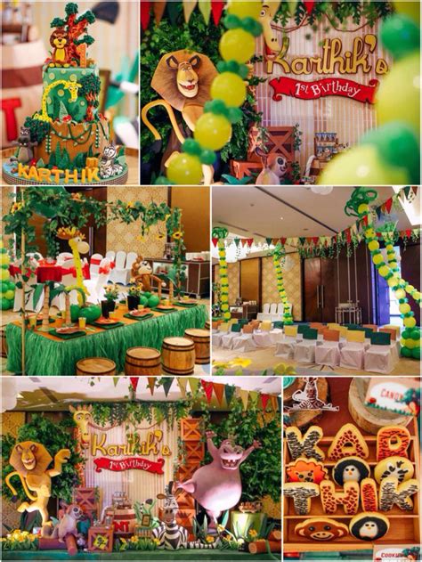 Great madagascar party ideas for a boy birthday! Madagascar birthday ideas | Madagascar party, Jungle theme ...