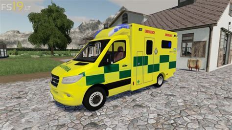 Mercedes Uk Ambulance V 10 Fs19 Mods Farming Simulator 19 Mods