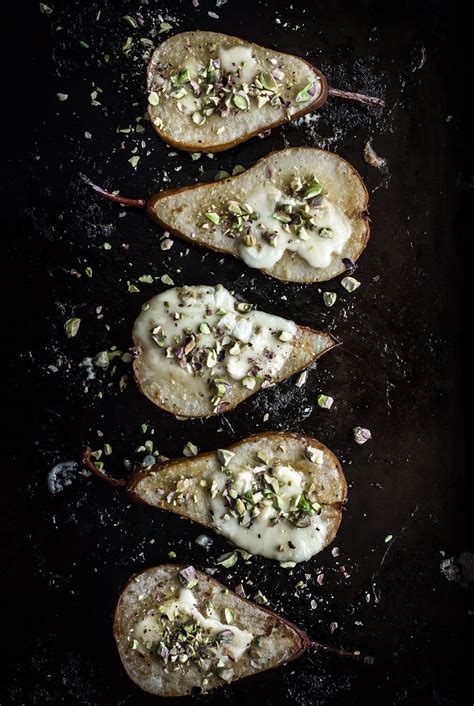 Roasted Pears With Brie And Pistachios Regan Baroni Roasted Pear