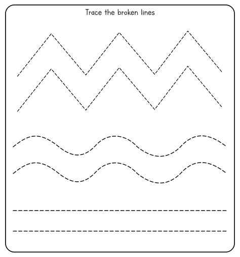 Tracing Lines Worksheet For Preschoolers