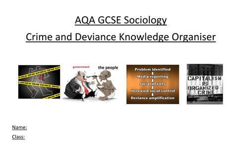 AQA GCSE Sociology Crime And Deviance Knowledge Organiser DocsLib