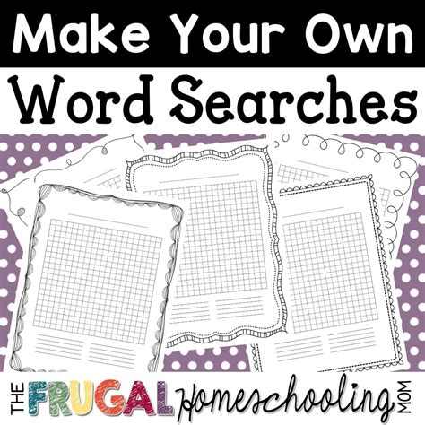 Make Your Own Word Search Puzzles Printable Download Free Printable