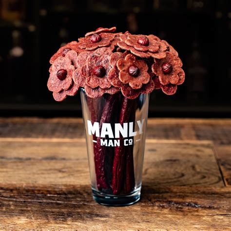 Beef Jerky Flower Bouquets 100 Edible Manly Man Co Manly Man Co